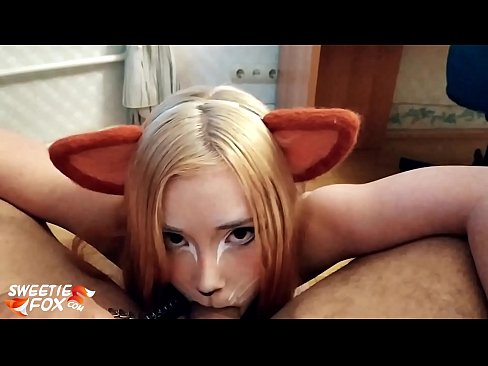 ❤️ Kitsune inomedza mboro uye nekukandira mumuromo make ️ ️❤